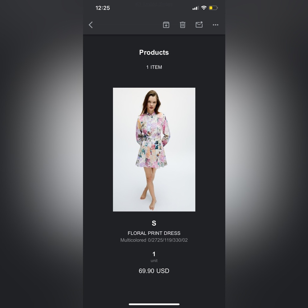 Zara Floral Parrot Dress Small - Picture 2 of 7